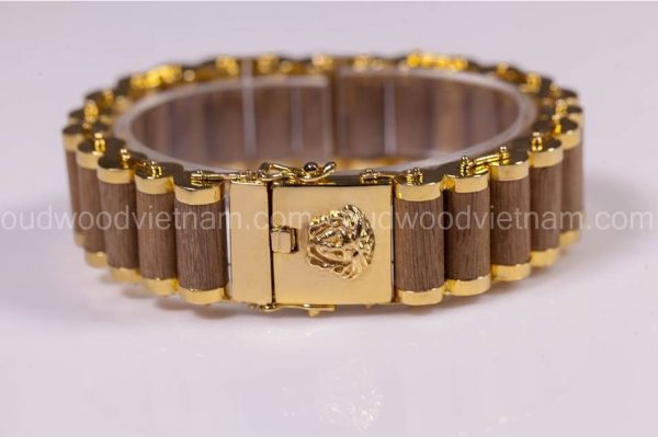Vietnam Agarwood Bracelet 24 mix Gold 18K